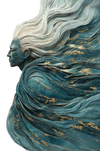 Golden-Haired Storm Vinyl Car Decal Sticker – Waterproof & UV-Resistant 8"