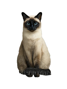 Siamese Cat Lounging Vinyl Car Decal Sticker – Waterproof & UV-Resistant 8"