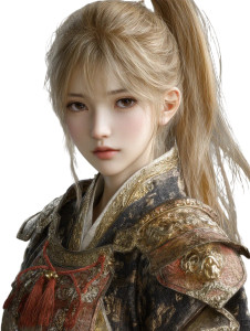 Golden-Haired Samurai Vinyl Car Decal Sticker – Waterproof & UV-Resistant 8"