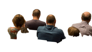 Lecture Crowd Vinyl Car Decal Sticker – Waterproof & UV-Resistant 8"