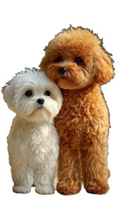 Toy Poodle & Maltese Vinyl Car Decal Sticker – Waterproof & UV-Resistant 8" Toy Poodle & Maltese Vinyl Car Decal Sticker – Waterproof & UV-Resistant 8"