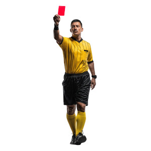 Soccer Referee Showdown Vinyl Car Decal Sticker – Waterproof & UV-Resistant 8"