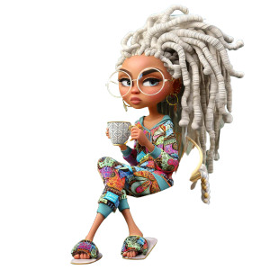 Bohemian Coffee Lover Vinyl Car Decal Sticker – Waterproof & UV-Resistant 8"