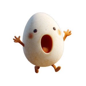 Excited Egg Vinyl Car Decal Sticker – Waterproof & UV-Resistant 8" Excited Egg Vinyl Car Decal Sticker – Waterproof & UV-Resistant 8"