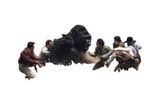 Gorilla Battle Vinyl Car Decal Sticker – Waterproof & UV-Resistant 8"