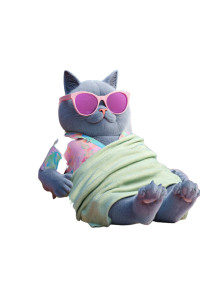 Cool Cat In Shades V2 Vinyl Car Decal Sticker – Waterproof & UV-Resistant 8"