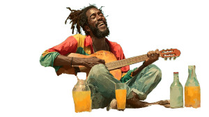 Reggae Beach Artist Vinyl Car Decal Sticker – Waterproof & UV-Resistant 8"