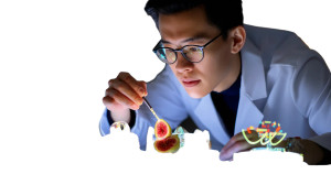 Asian Scientist Studying Fig Vinyl Car Decal Sticker – Waterproof & UV-Resistant 8"