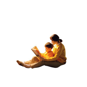 Space Reading Duo Vinyl Car Decal Sticker – Waterproof & UV-Resistant 8"