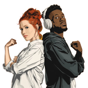 Dynamic Duo Cover Vinyl Car Decal Sticker – Waterproof & UV-Resistant 8"