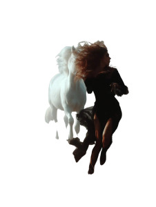 Mysterious Brunette Runs Vinyl Car Decal Sticker – Waterproof & UV-Resistant 8"