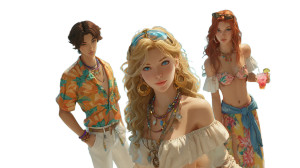 Pool Party Scene Vinyl Car Decal Sticker – Waterproof & UV-Resistant 8"