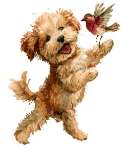 Whimsical Poodle Puppy Vinyl Car Decal Sticker – Waterproof & UV-Resistant 8"