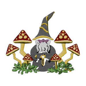 Wizard With Mushrooms Vinyl Car Decal Sticker – Waterproof & UV-Resistant 8"