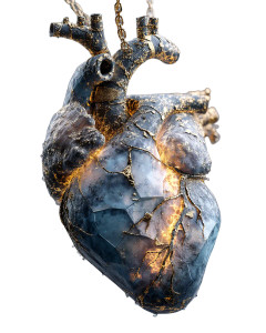 Glowing Anatomical Heart Vinyl Car Decal Sticker – Waterproof & UV-Resistant 8"