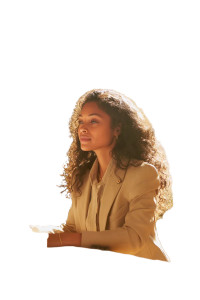 Serene Professional Woman Vinyl Car Decal Sticker – Waterproof & UV-Resistant 8"