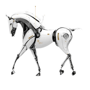 Robotic Horse Vinyl Car Decal Sticker – Waterproof & UV-Resistant 8" Robotic Horse Vinyl Car Decal Sticker – Waterproof & UV-Resistant 8"