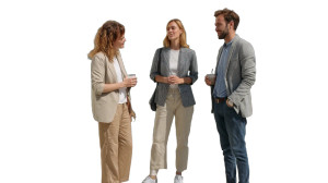 Business People Relaxing Vinyl Car Decal Sticker – Waterproof & UV-Resistant 8"