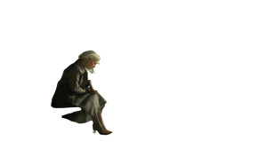 Old Woman Bench Vinyl Car Decal Sticker – Waterproof & UV-Resistant 8"
