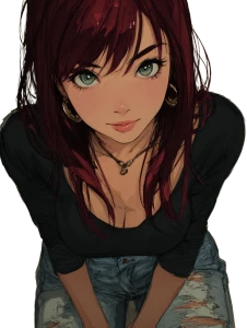 Cute Anime Girl V68 Vinyl Car Decal Sticker – Waterproof & UV-Resistant 8"