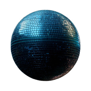 Blue Disco Ball Vinyl Car Decal Sticker – Waterproof & UV-Resistant 8"