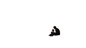 Father Reading Aloud V2 Vinyl Car Decal Sticker – Waterproof & UV-Resistant 8"