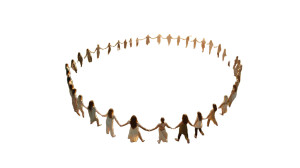 Human Circle Unity Vinyl Car Decal Sticker – Waterproof & UV-Resistant 8"