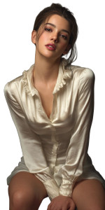 Eurasian Woman Portrait V2 Vinyl Car Decal Sticker – Waterproof & UV-Resistant 8"