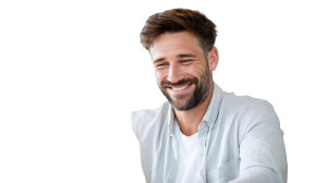 Smiling Businessman V3 Vinyl Car Decal Sticker – Waterproof & UV-Resistant 8"