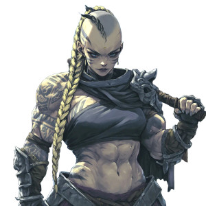 Velastran Priestess-Warrior Vinyl Car Decal Sticker – Waterproof & UV-Resistant 8"