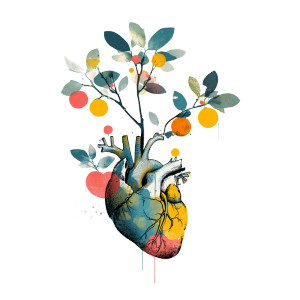 Heart Tree Vinyl Car Decal Sticker – Waterproof & UV-Resistant 8"