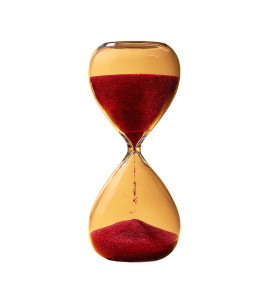 Glassy Red Hourglass Vinyl Car Decal Sticker – Waterproof & UV-Resistant 8"