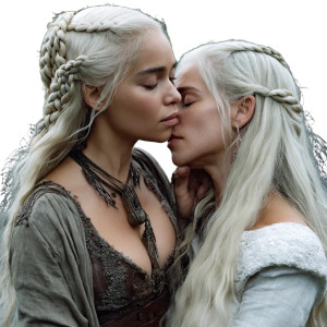 Daenerys Kissing Targaryen Vinyl Car Decal Sticker – Waterproof & UV-Resistant 8"