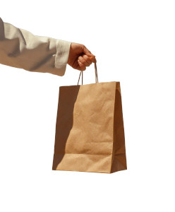 Brown Paper Bag Vinyl Car Decal Sticker – Waterproof & UV-Resistant 8"