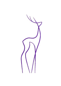 Elegant Reindeer Drawing Vinyl Car Decal Sticker – Waterproof & UV-Resistant 8"