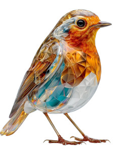 Diamond Robin Vinyl Car Decal Sticker – Waterproof & UV-Resistant 8"