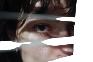 French Woman Peering Vinyl Car Decal Sticker – Waterproof & UV-Resistant 8"