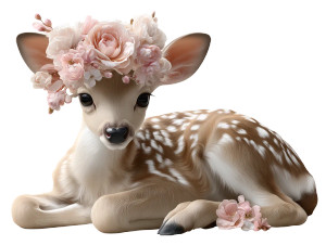 Pretty Fawn Vinyl Car Decal Sticker – Waterproof & UV-Resistant 8"