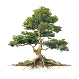 Conifer Bonsai Tree Vinyl Car Decal Sticker – Waterproof & UV-Resistant 8" Conifer Bonsai Tree Vinyl Car Decal Sticker – Waterproof & UV-Resistant 8"