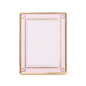 Pink Metal Frame Vinyl Car Decal Sticker – Waterproof & UV-Resistant 8"