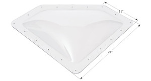 North American Made Skylight Dome | Bubble Type, 4 Inch Height, Neo Angle | Clear Polycarbonate, Easy Install