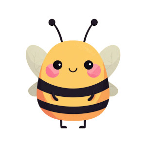 Cartoon Bumblebee V2 Vinyl Car Decal Sticker – Waterproof & UV-Resistant 8"