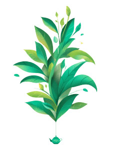 Tea Leaves Vinyl Car Decal Sticker – Waterproof & UV-Resistant 8"