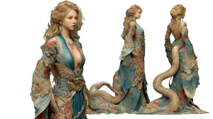 Nuwa Mythology Figure Vinyl Car Decal Sticker – Waterproof & UV-Resistant 8"