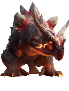 Volcanic Dragon Vinyl Car Decal Sticker – Waterproof & UV-Resistant 8"