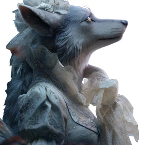 Silver She-Wolf Vinyl Car Decal Sticker – Waterproof & UV-Resistant 8"