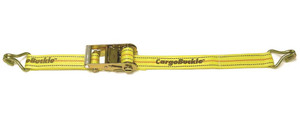 Heavy-Duty 20 Ft Tie Down Strap | 2233lb Load Capacity | 6600lb Break Strength | Zinc Coated Hooks | Black Polypropylene Webbing Heavy-Duty 20 Ft Tie Down Strap | 2233lb Load Capacity | 6600lb Break Strength | Zinc Coated Hooks | Black Polypropylene Webbing