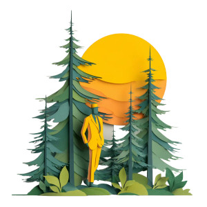 Colorful Paper Man Vinyl Car Decal Sticker – Waterproof & UV-Resistant 