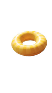 Yellow Inflatable Ring Vinyl Car Decal Sticker – Waterproof & UV-Resistant 8"