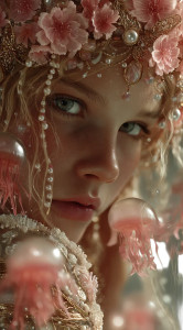 Mermaid Harpist Eyes Vinyl Car Decal Sticker – Waterproof & UV-Resistant 8"